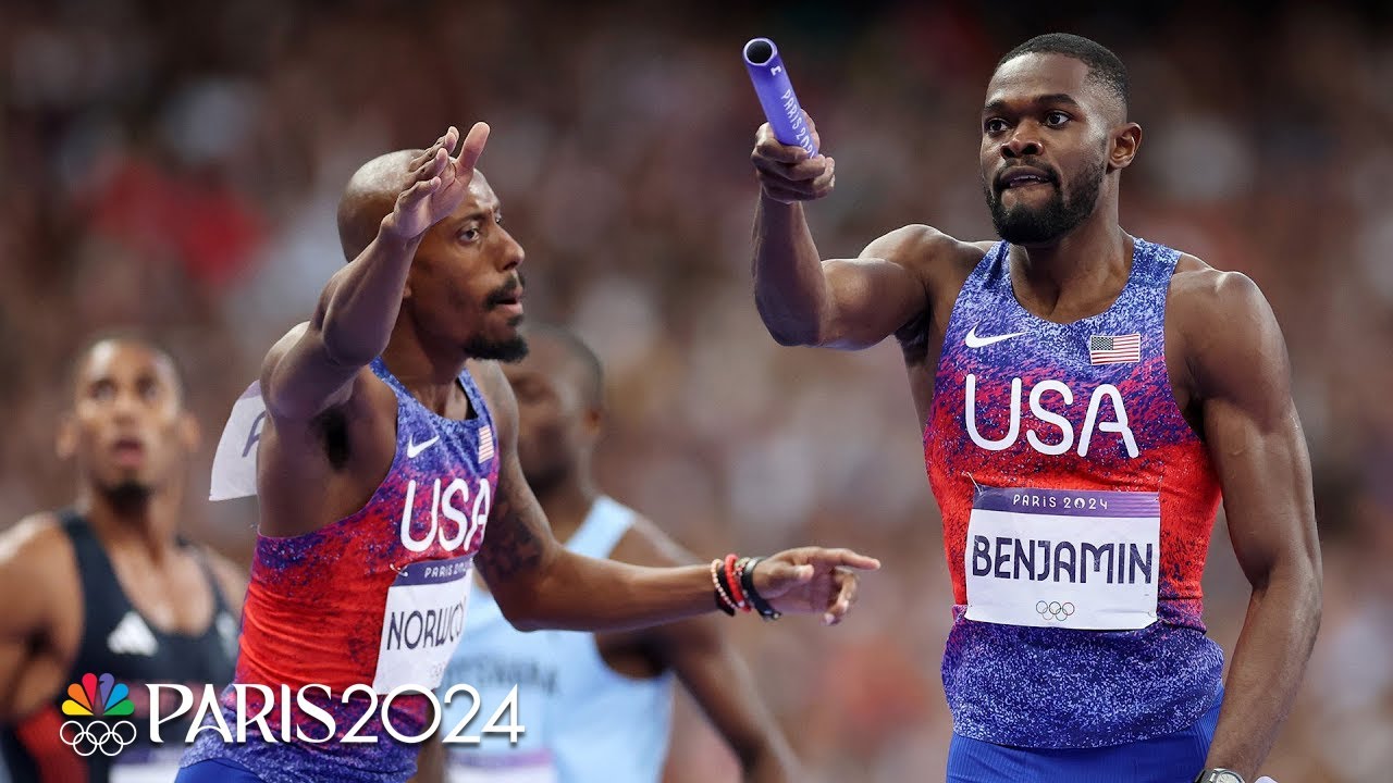 U.S. 4x400m relay team wins gold on strength of anchor Rai Benjamin | Paris Olympics | NBC Sports