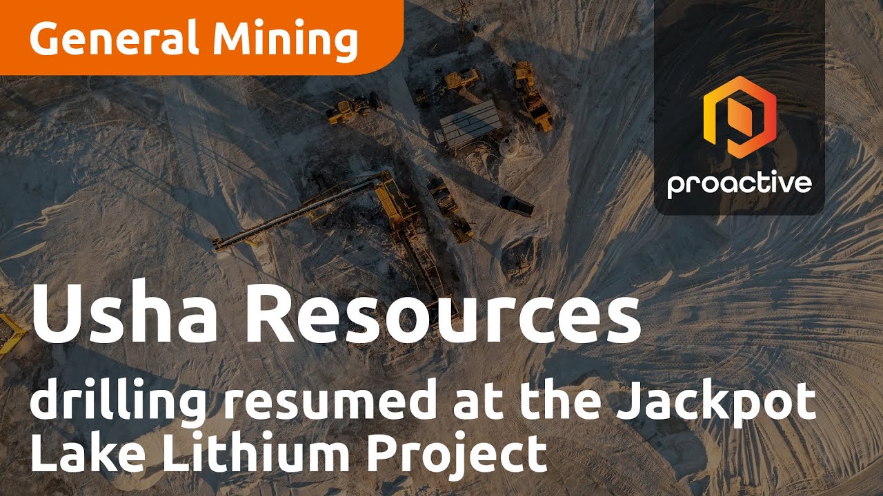 Usha Resources announces drilling will resume at the Jackpot Lake Lithium Project