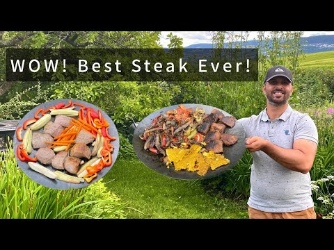 Let's make steak with mashed potatoes, and vegetables together!