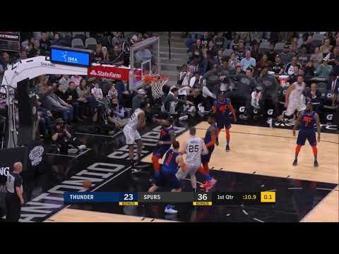 Rudy Gay rocks the rim vs Thunder 3.2.2019