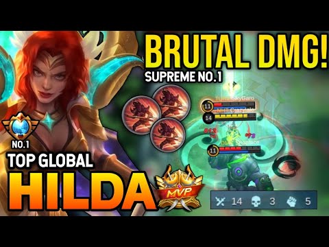 SUPREME NO.1 | HILDA BEST BUILD 2022 | TOP GLOBAL HILDA GAMEPLAY | MOBILE LEGENDS✓