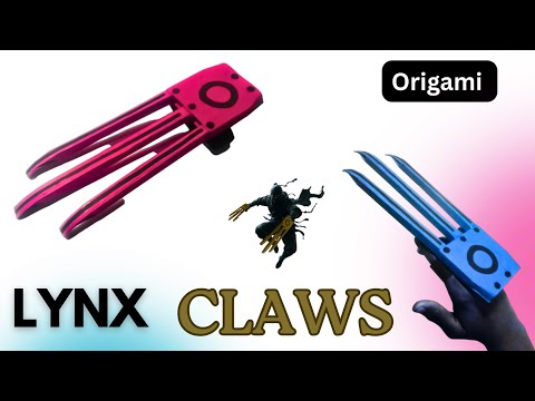 lynx claws shadow fight 2 origami easy/how to make lynx claws/how to make lynx claws with paper