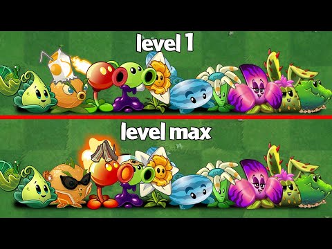Every Team Plant Level 1 Vs Team Plant Max Level Vs Super Speed Gladiator Gargantuar Zombie - PvZ 2