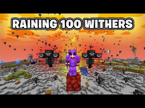 EPIC Minecraft WITHER Battle - 100 Summons! Nightmare SMP WAR!