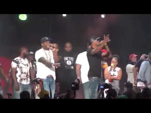 50 cent fight and snatch chain from SlowBucks at Summer Jam