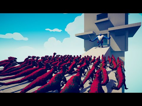 100x T-Rex Attacking a Tower ► TABS UNIT CREATOR - Totally Accurate Battle Simulator