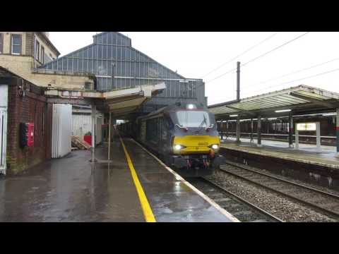 Class 68 THRASH!! DRS 68022 & 68020 - 4S43 Containers, Preston 31.12.16
