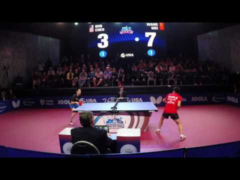 US Open Men's Singles Table Tennis Finals 2016 Las Vegas - Bob Chen vs Wang Wei - Game 3