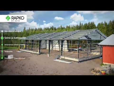 Rapko by Geta Timelapse-video hallin rakentamisesta