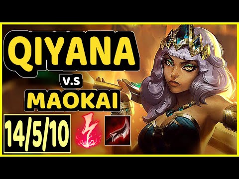 BROKEN BLADE (QIYANA) vs MAOKAI - 14/5/10 KDA TOP CHALLENGER GAMEPLAY - NA