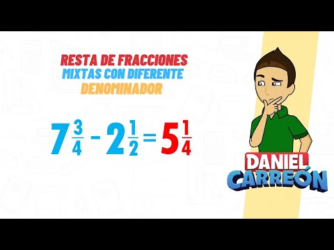 Subtracting Mixed Fractions with Different Denominators - Super Easy - For Beginners
