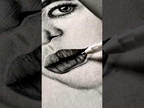 sakura gelly roll white gel pen fine/medium/bold review X Lily was a little girl portrait