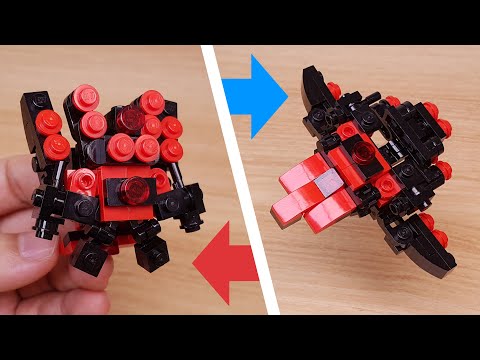 Micro LEGO brick fighter jet  transformer mech -  RedDot #LEGO #MOC #legomoc #レゴ #レゴ変形ロボ