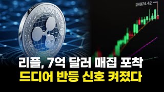 리플, 7억 달러 매집 포착…드디어 반등 신호 켜졌다