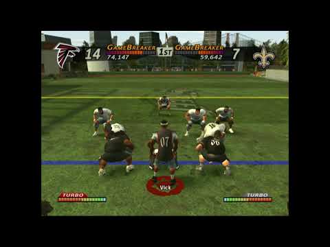 NFL Street (PS2) ATL Falcons vs. NO Saints 4K60FPS