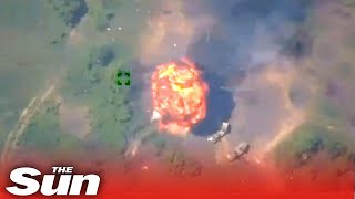 Ukrainian artillery blow up multiple Russian rocket launchers