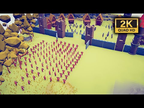 150 VIKING CAN SIEGE SAMURAI CASTLE | 2K QHD | Totally Accurate Battle Simulator - TABS