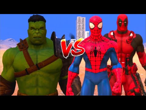 100 Hulk vs 1000 spider man and 1000 Deadpool (Marvel vs Marvel)