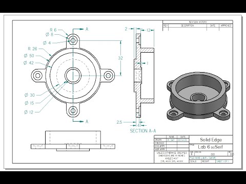Learning Solid Edge: (Lab 6)
