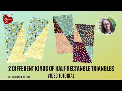 Two different kinds of half rectangle triangles quilt blocks - video tutorial