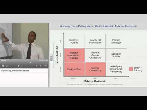 Portfolioanalyse McKinsey / Neun-Felder-Matrix | "Marketing Management" | Anthony Holtz