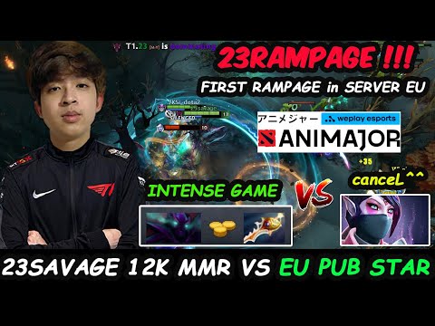First Rampage in Server EU | 23savage Spectre vs EU PUB STAR  - INTENSE GAME Dota 2 Animajor Ranked