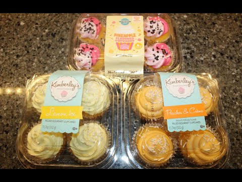 Cupcakes: Kroger Bakery Fresh Goodness Pineapple, Kimberley’s: Lemon Ice & Peaches & Crème