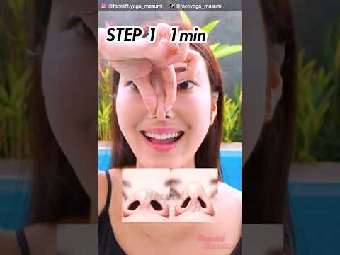 Slim Nose Exercise! Reshape and sharpen Fat Nose #shorts #antiaging