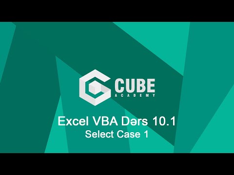 Excel VBA - Dərs10.1 - Select Case şərt funksiyası