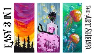 Easy Sunset, Girl, and Jellyfish painting