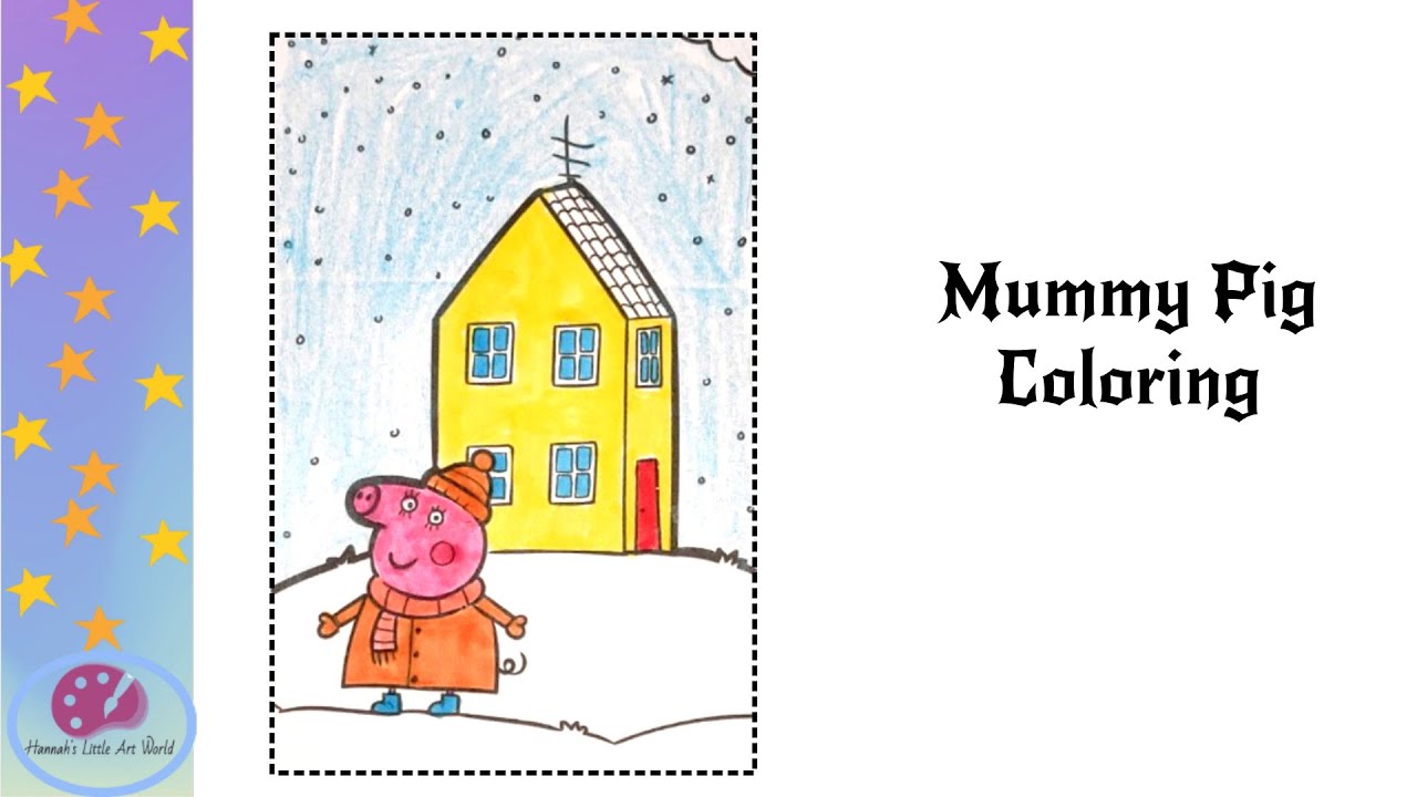 Mummy Pig's Coloring Page: Peppa Pig Coloring Tutorial