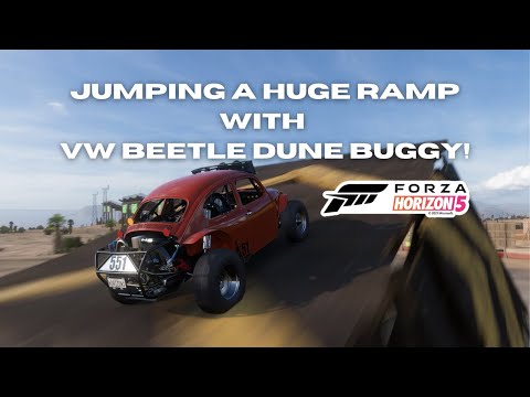Jumping a Huge Ramp with VW Beetle Dune buggy!