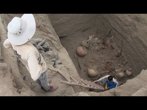 Peruvian archaeologists find pre-Incan tomb of Chancay culture leader left with four llamas