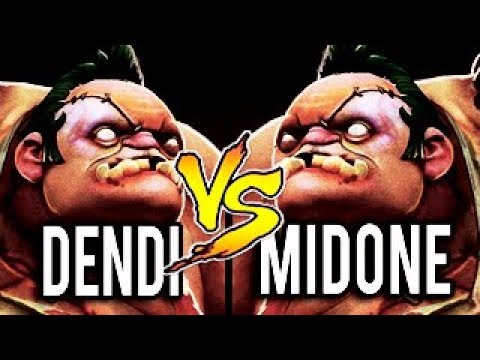 EPIC PUDGE BATTLE OF HISTORY - NaVi Dendi Vs MidOne Dota 2 (MUST WATCH)