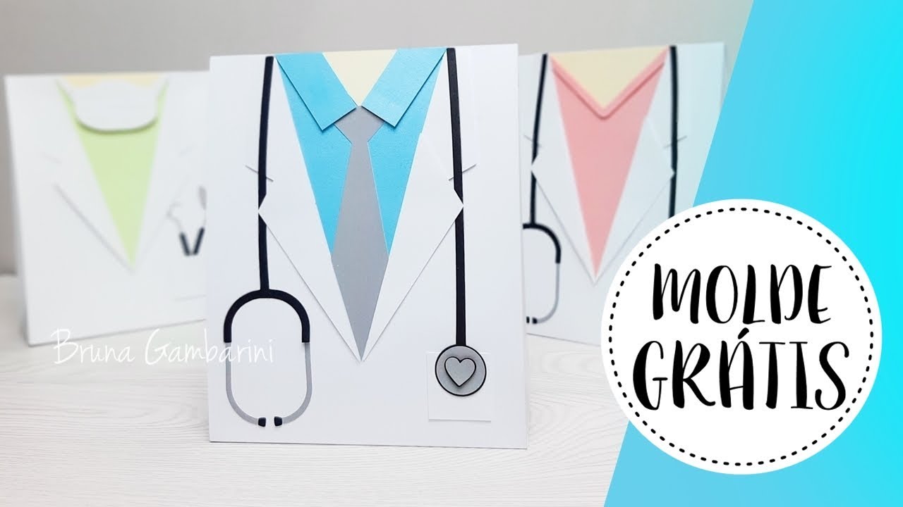 DIY - LEMBRANCINHA PARA O DIA DOS MÉDICOS E DENTISTAS- MOLDE GRÁTIS - BRUNA GAMBARINI