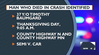 Man who died in crash identified