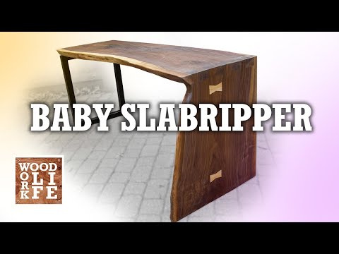 Escritorio en borde vivo con cola de milano y lateral - Baby SLABRIPPER | Construcciones carpintería