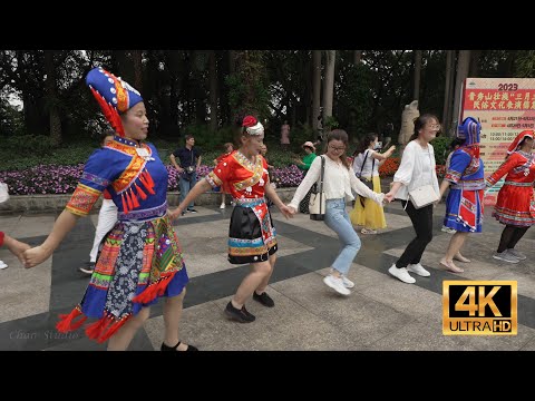 Excursão a pé pela montanha Qingxiu durante o duplo terceiro festival, cidade de Nanning, Guangxi