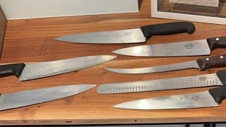 Sharpening knives for a chef