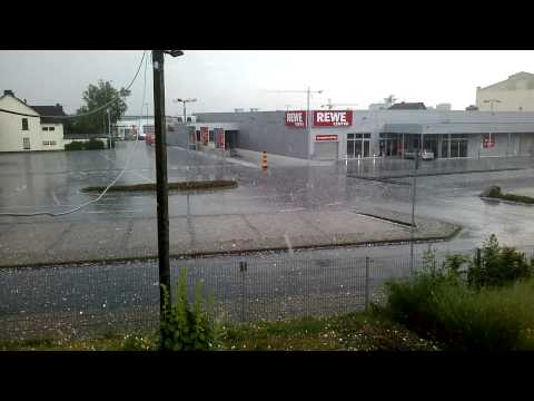 Riesen Hagel Unwetter - Zülpich, 09.06.2014