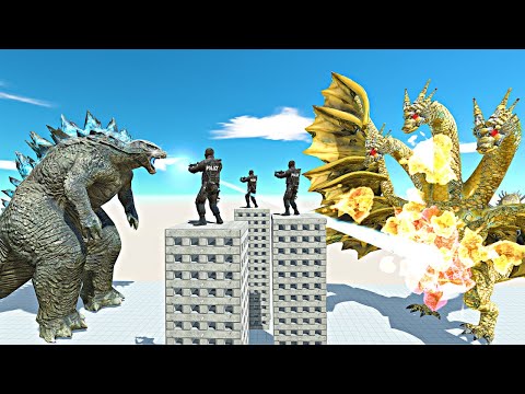 Godzilla Destroys | Godzilla 2014 vs Modern Humans - Animal Revolt Battle Simulator