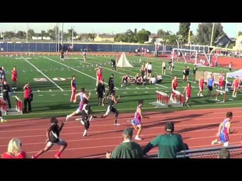 VarB 100m vs Servite & Rosary 3-9-16 - Los Alamitos Boys