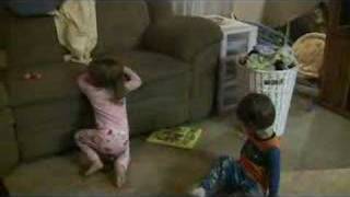 Twins Play Ring Around the Rosie