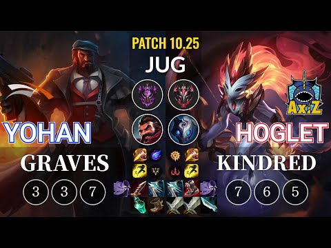 HLE yoHan Graves vs AXIZ Hoglet Kindred Jungle - KR Patch 10.25