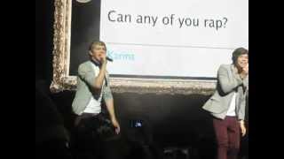 One Direction rapping Fresh Prince of Bel Air/Niall Rapping w/ Liam beatboxing 6-16-12