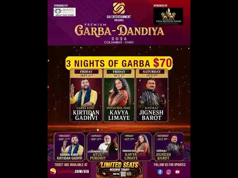 Ohio's BIGGEST Garba Festival 2026 | 4 Epic Nights | Kirtidan Gadhavi