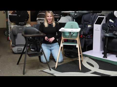 Stokke Clikk Easy to Clean Cloud Grey Baby High Chair with Natural Legs, All in One Box (Includes Tray and Harness) video review thumbnail
