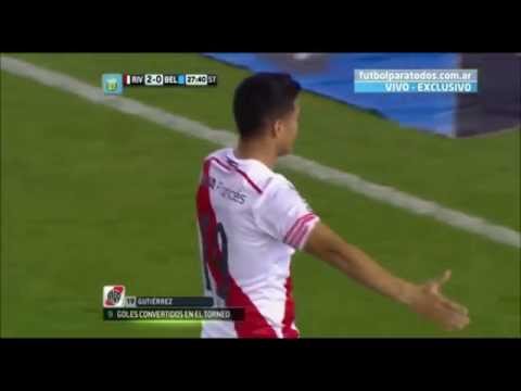 Gol de Gutiérrez. River 2 - Belgrano 0. Fecha 12.