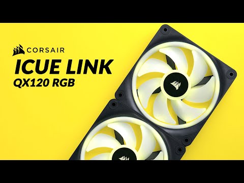 Corsair iCUE Link QX120 RGB 120mm Magnetic Dome RGB Fans - Triple Fan Starter Kit with iCUE Link System Hub - Black video review thumbnail