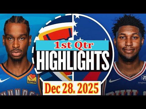 Oklahoma City Thunder vs Philadelphia 76ers 1st Qtr Dec 28. 2025 Highlights | NBA highlight